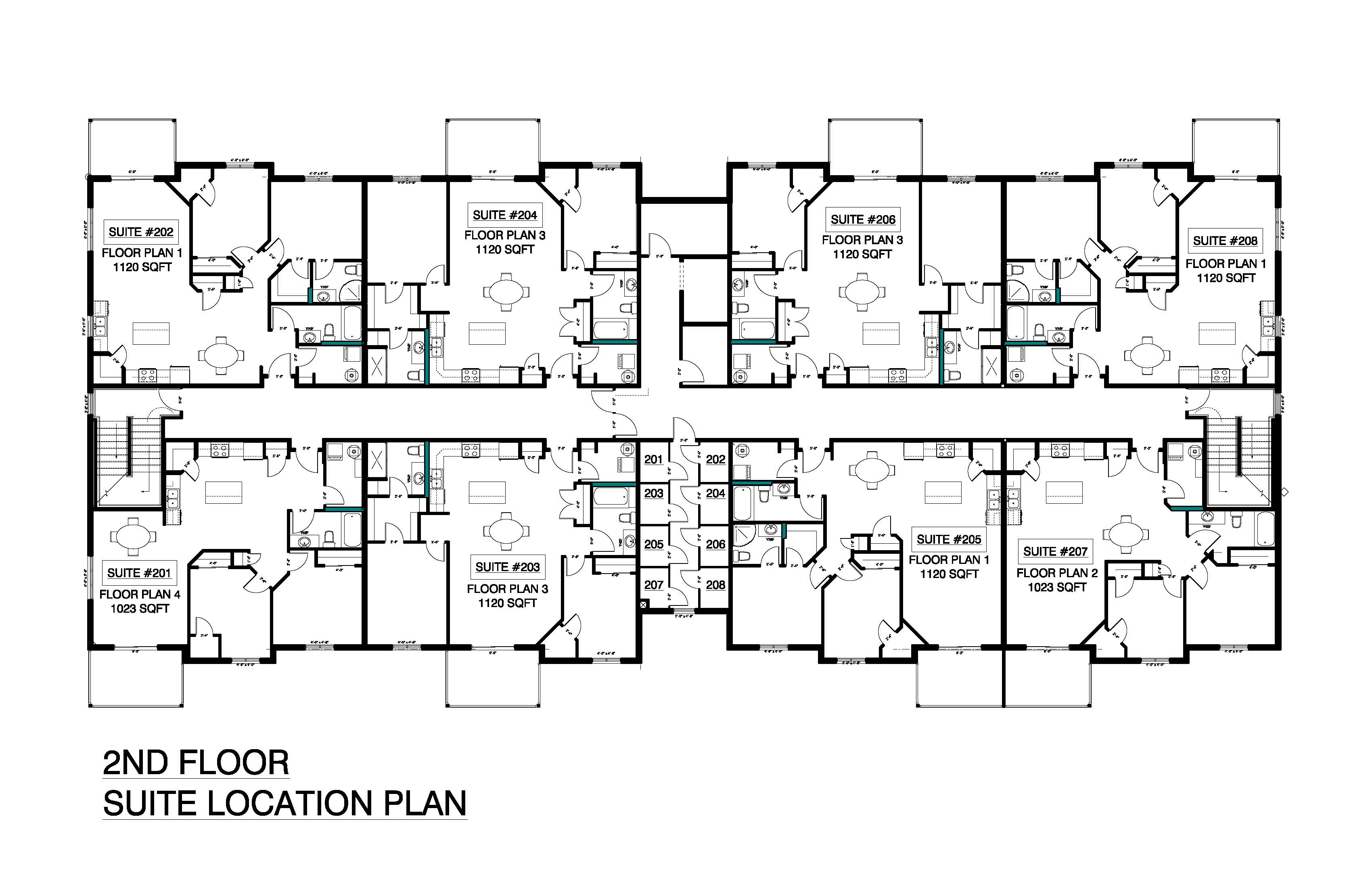 2nd Floor Suite Location Plan