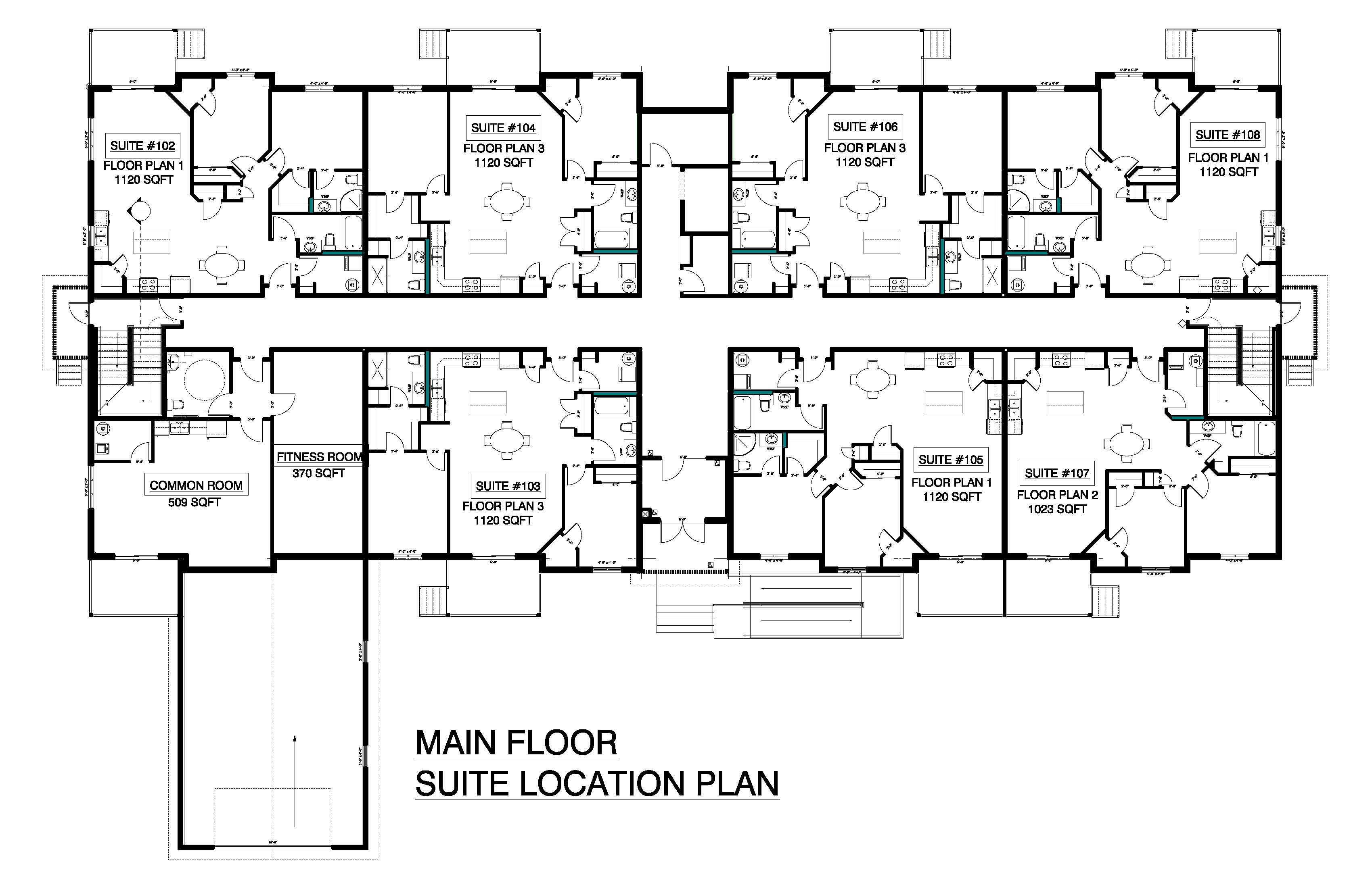 Main Floor Suite Location Plan
