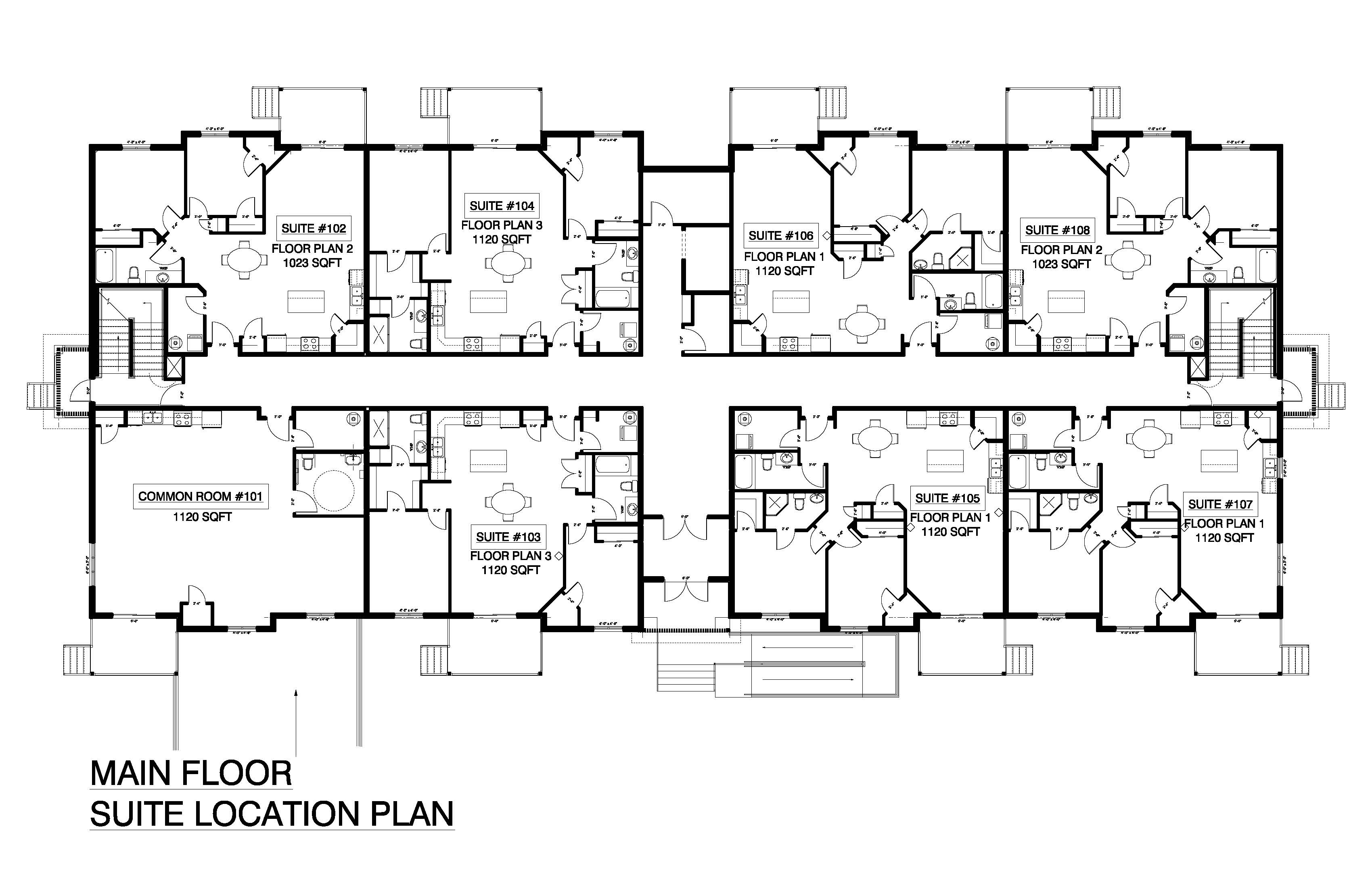 Main floor suite location plan 180 Forest Drive